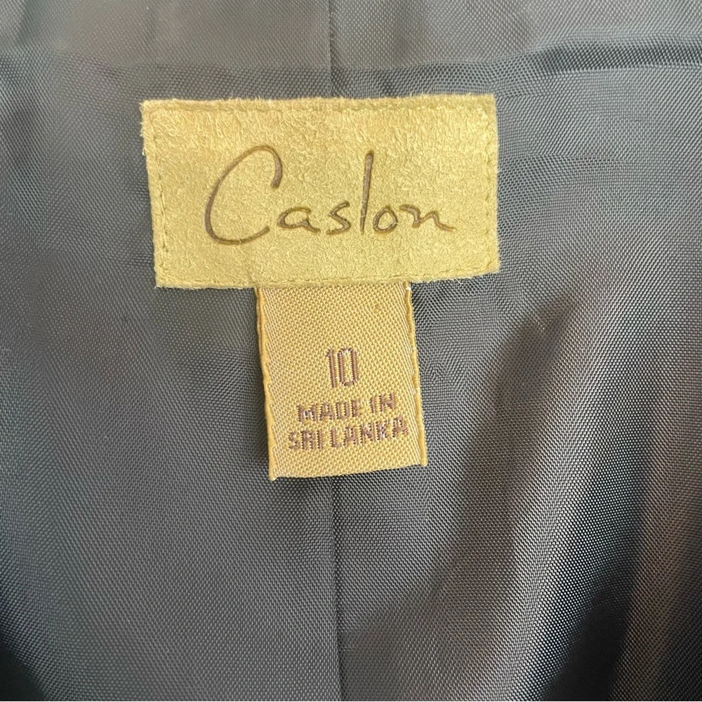 Caslon Black & White Dot Pinstripe Single-Breasted Blazer Jacket - Picture 4 of 6